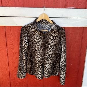 Women’s cheetah button up